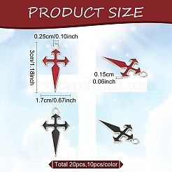 20Pcs 2 Colors Alloy Enamel Pendants&nbsp;FIND-YW0012-42