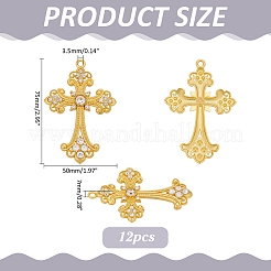 12Pcs Alloy Big Gothic Pendants&nbsp;ALRI-ME0001-01