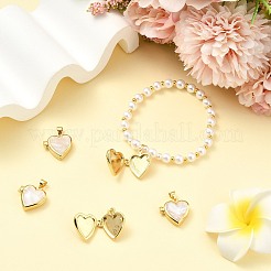 5Pcs Natural Shell Locket Pendants&nbsp;KK-SZ0006-51