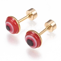 304 Stainless Steel Evil Eye Earlobe Plugs&nbsp;EJEW-H105-12
