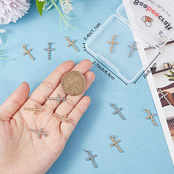 16Pcs 2 Color Brass Pendants&nbsp;KK-BBC0005-86