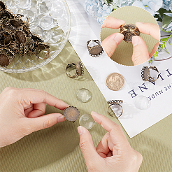 DIY Blank Dome Finger Ring Making Kit&nbsp;DIY-NB0008-19