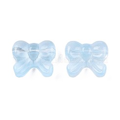 Transparent Spray Painted Glass Beads&nbsp;LS-GLAA-N035-025-C03