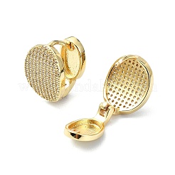 Rack Plating Brass Micro Pave Cubic Zirconia Hoop Earring&nbsp;EJEW-C086-03G