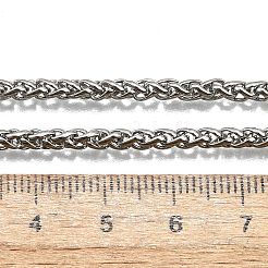 Tarnish Resistant Trendy Men's 201 Stainless Steel Wheat Chain Necklaces&nbsp;NJEW-L043A-45P