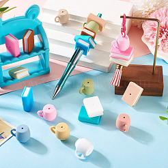 14Pcs 14 Styles Book Shape Silicone Beads&nbsp;SIL-TA0002-71