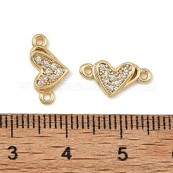 SHEGRACE Brass Micro Pave Clear Cubic Zirconia Connector Charms&nbsp;XGRQ3P757-597G