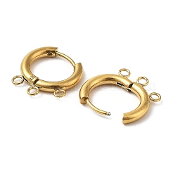 Ion Plating(IP) 304 Stainless Steel Huggie Hoop Earring Findings&nbsp;STAS-M320-01G