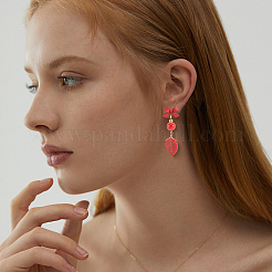 32Pcs 2 Styles Spray Paint Alloy Stud Earring Findings&nbsp;FIND-BBC0005-27