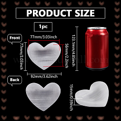 Heart Natural Selenite Decorative Bowls&nbsp;AJEW-WH0460-043B