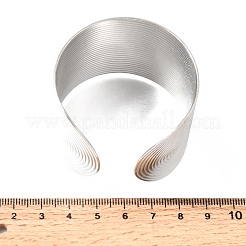 40MM 304 Stainless Steel Stripe Textured Wide Cuff Bangles for Women&nbsp;SA-CBAB767-34P