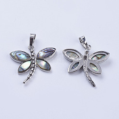 Abalone Shell/Paua Shell Pendants&nbsp;SSHEL-L008-07P