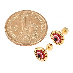 Evil Eye Glass Ear Fake Plugs&nbsp;EJEW-H105-27G