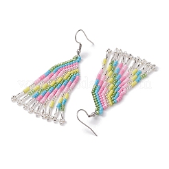 Boho 304 Stainless Steel with Glass Dangle Stud Earring&nbsp;EJEW-MZ00178