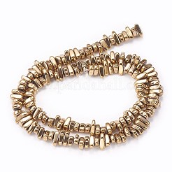 Electroplated Non-magnetic Synthetic Hematite Beads Strands&nbsp;X-G-P367-G04