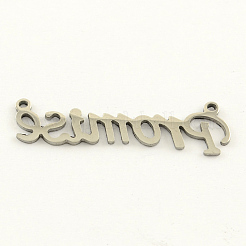 Tarnish Resistant Fashionable Stainless Steel Word Charms&nbsp;LS-STAS-R059-40