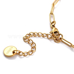 Brass Enamel Evil Eye Link Chain Necklaces&nbsp;NJEW-P256-02