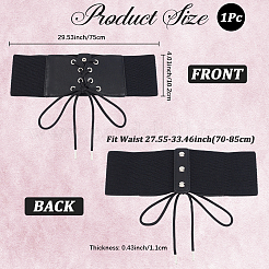 1Pc Imitation Leather Stretch Knot Waist Belts for Women&nbsp;AJEW-CL0002-91B