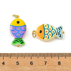 Baking Paint Glass Enamel  Pendants&nbsp;PALLOY-JF05998