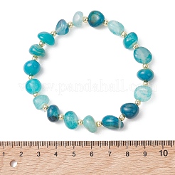 Dyed & Heated Natural Agate & Non-magnetic Synthetic Hematite Beads Stretch Bracelets for Women&nbsp;BJEW-JB13562