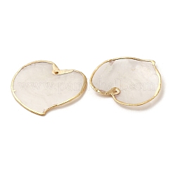 Natural Capiz Shell Pendants&nbsp;SSHEL-H071-02G-01