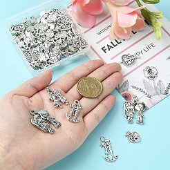 45Pcs 9 Styles Tibetan Style Alloy Pendants&nbsp;TIBEP-CJ0002-74