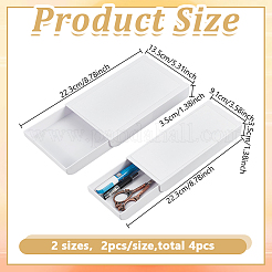4Pcs 2 Styles Plastic Pen Storage Box&nbsp;AJEW-GO0004-43