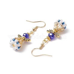Angel Handmade Glass Seed Beads Dangle Earrings for Women&nbsp;EJEW-MZ00395-01