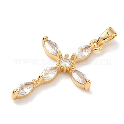 Brass Micro Pave Cubic Zirconia Pendants&nbsp;KK-A281-26F-G
