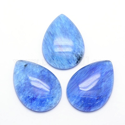 Blue Watermelon Stone Glass Cabochons&nbsp;G-P393-G03-1