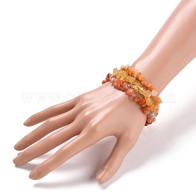 Chips Natural Mixed Stone Stretch Bracelets&nbsp;BJEW-JB05644-1