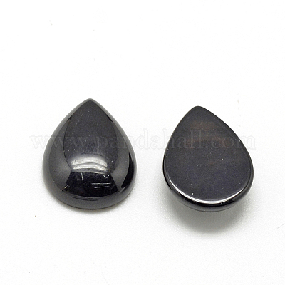 Natural Black Stone Cabochons&nbsp;G-R417-18x25-46-1