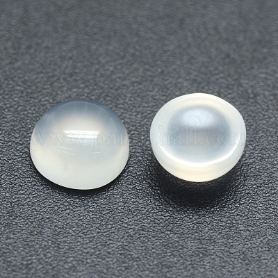 Natural White Agate Cabochons&nbsp;G-P393-R07-8MM-1
