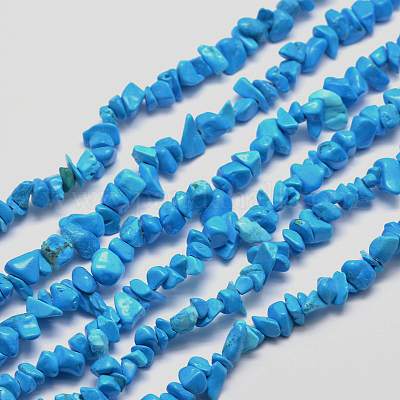 Synthetic Turquoise Chip Bead Strands&nbsp;X-G-M205-54-1