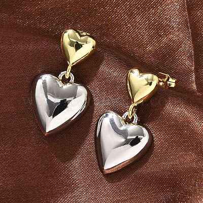 Brass Dangle Stud Earrings&nbsp;EJEW-F359-08G-1