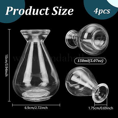 Empty Glass Diffuser Bottle for Aromatherapy&nbsp;LS-AJEW-WH0752-132-1