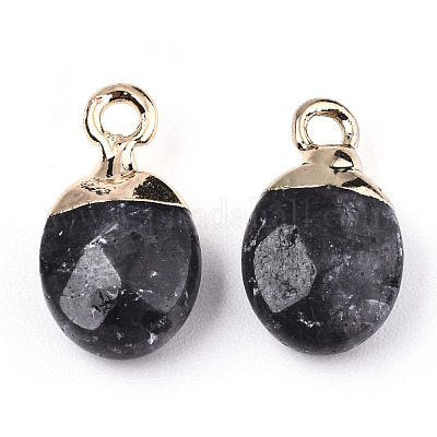 Natural Larvikite Charms&nbsp;G-N326-58A-1