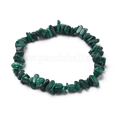 Natural Malachite Chip Beads Stretch Bracelets&nbsp;BJEW-JB05765-04-1