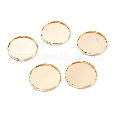 304 Stainless Steel Cabochon Settings&nbsp;STAS-Y001-12I-G-1