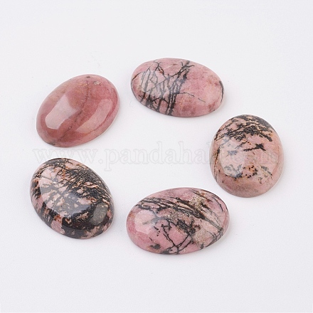 Natural Rhodonite Flat Back Cabochons&nbsp;X-G-G741-18x25mm-12-1