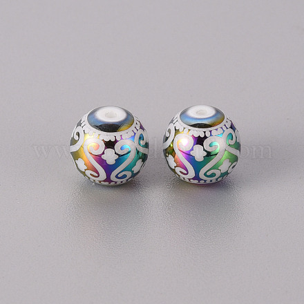 Electroplate Glass Beads&nbsp;EGLA-Q123-005A-1