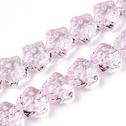 Transparency Glass Beads Strands GLAA-T023-12E-1