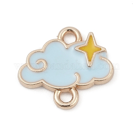 Alloy Enamel Star Cloud Connector Charms PALLOY-V001-04B-1