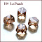 K9 Glass, Imitation Austrian Crystal Beads, Grade AAA, Faceted, Cornerless Cube Beads, PeachPuff, 4x4x4mm, Hole: 0.7~0.9mm