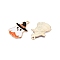 Halloween Theme Alloy Enamel Pendants, Light Gold, Ghost, 25.5x17x1mm, Hole: 1.6mm