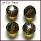 Imitation Austrian Crystal Beads, Grade AAA, K9 Glass, Faceted(32 Facets), Round, Olive, 10mm, Hole: 0.9~1mm
