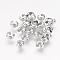 Iron Crimp Beads Covers, Cadmium Free & Nickel Free & Lead Free, Platinum, 4mm In Diameter, Hole: 1.5~1.8mm