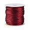Nylon Satin Rattail Cords, Beading Threads for Bracelet Jewelry Making Chinese Knot Macrame Craft, Brown, 1.5mm, about 49.21 yards(45m)/roll