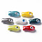 Handmade Porcelain Beads, Hand Painted Ceramic Beads, Famille Rose Style, Fish, Mixed Color, 19.5x10x8mm, Hole: 2mm