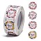DIY Scrapbook, 1 Inch Thank You Stickers, Decorative Adhesive Tapes, Flat Round with Word Thank You, Colorful, 25mm, about 500pcs/roll